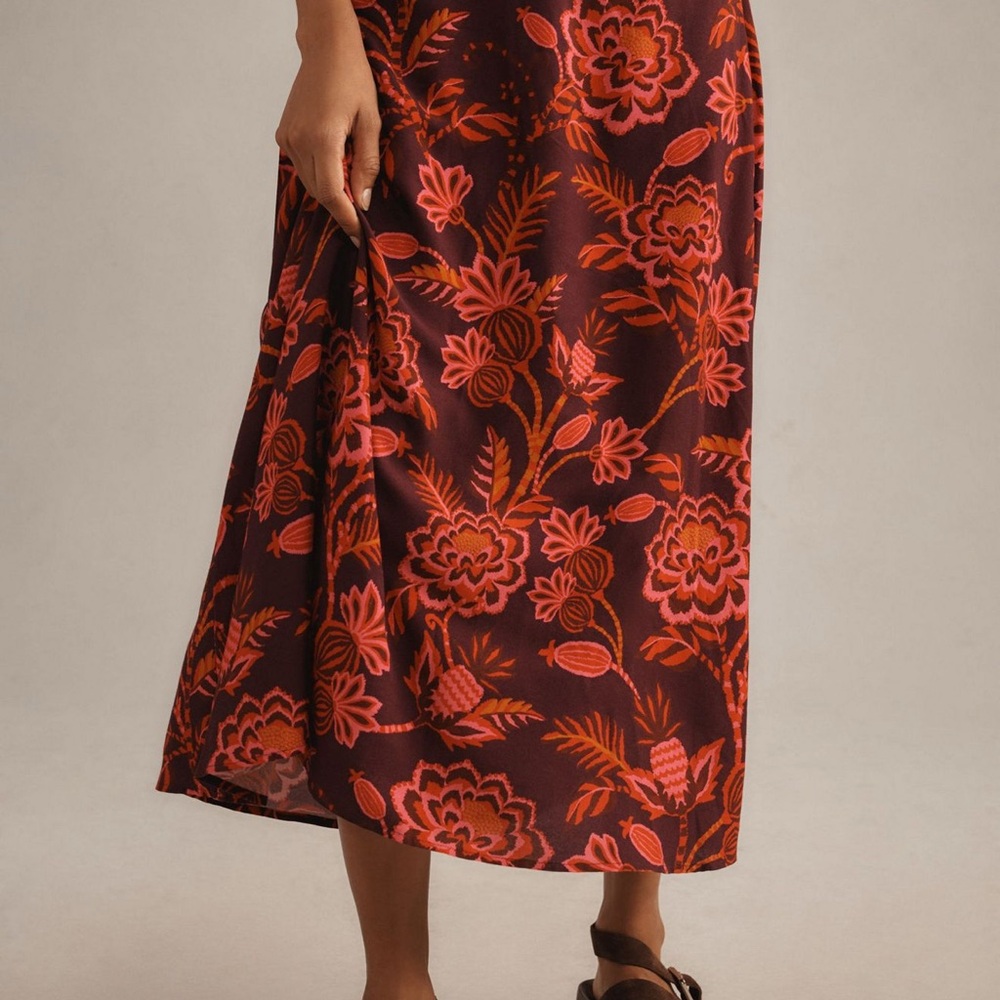 FARM RIO x Anthropologie Floral Women's Midi Skirt